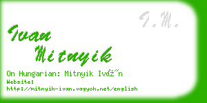 ivan mitnyik business card